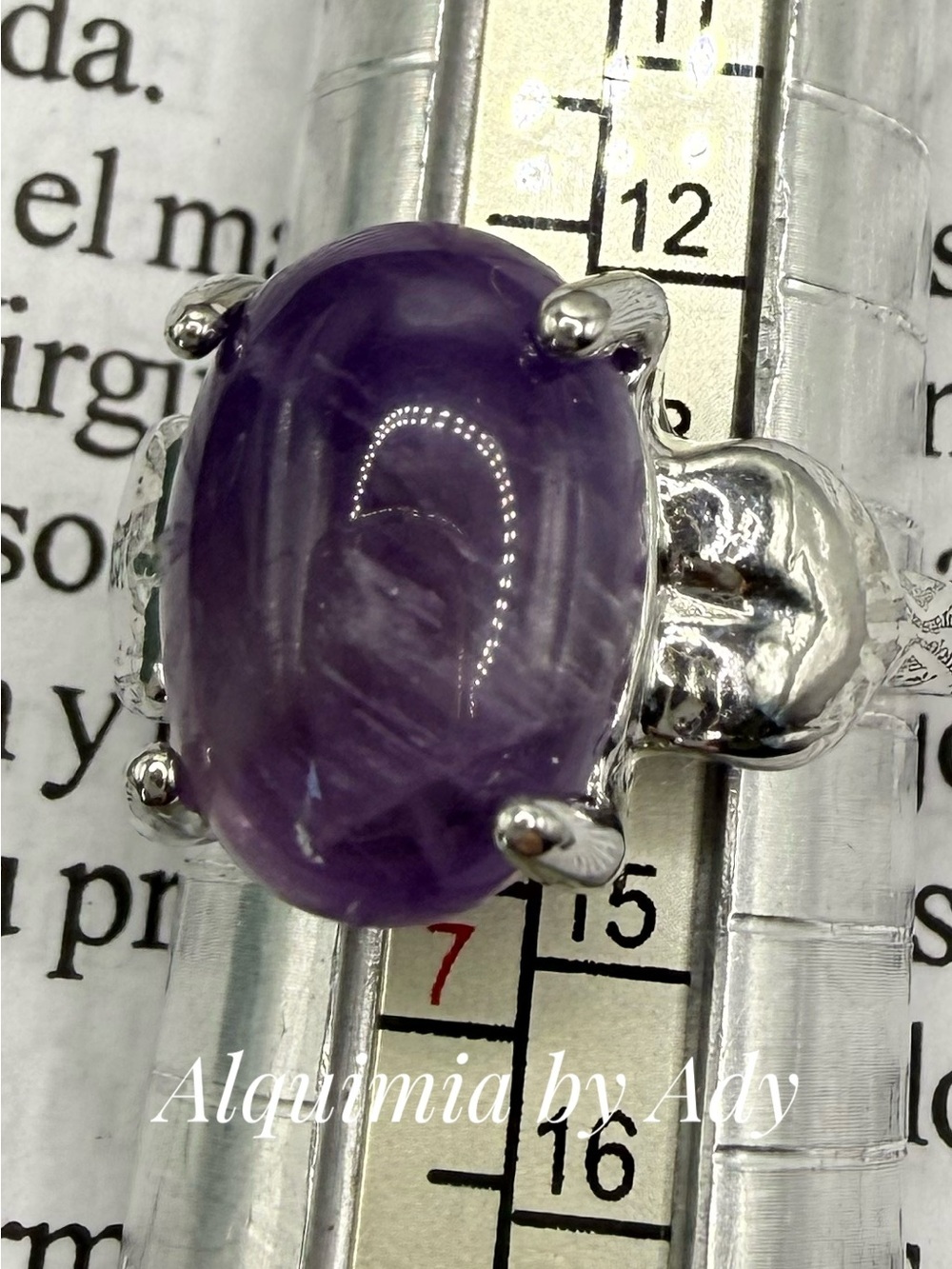 OVAL Silver Amethyst Ring + FALL